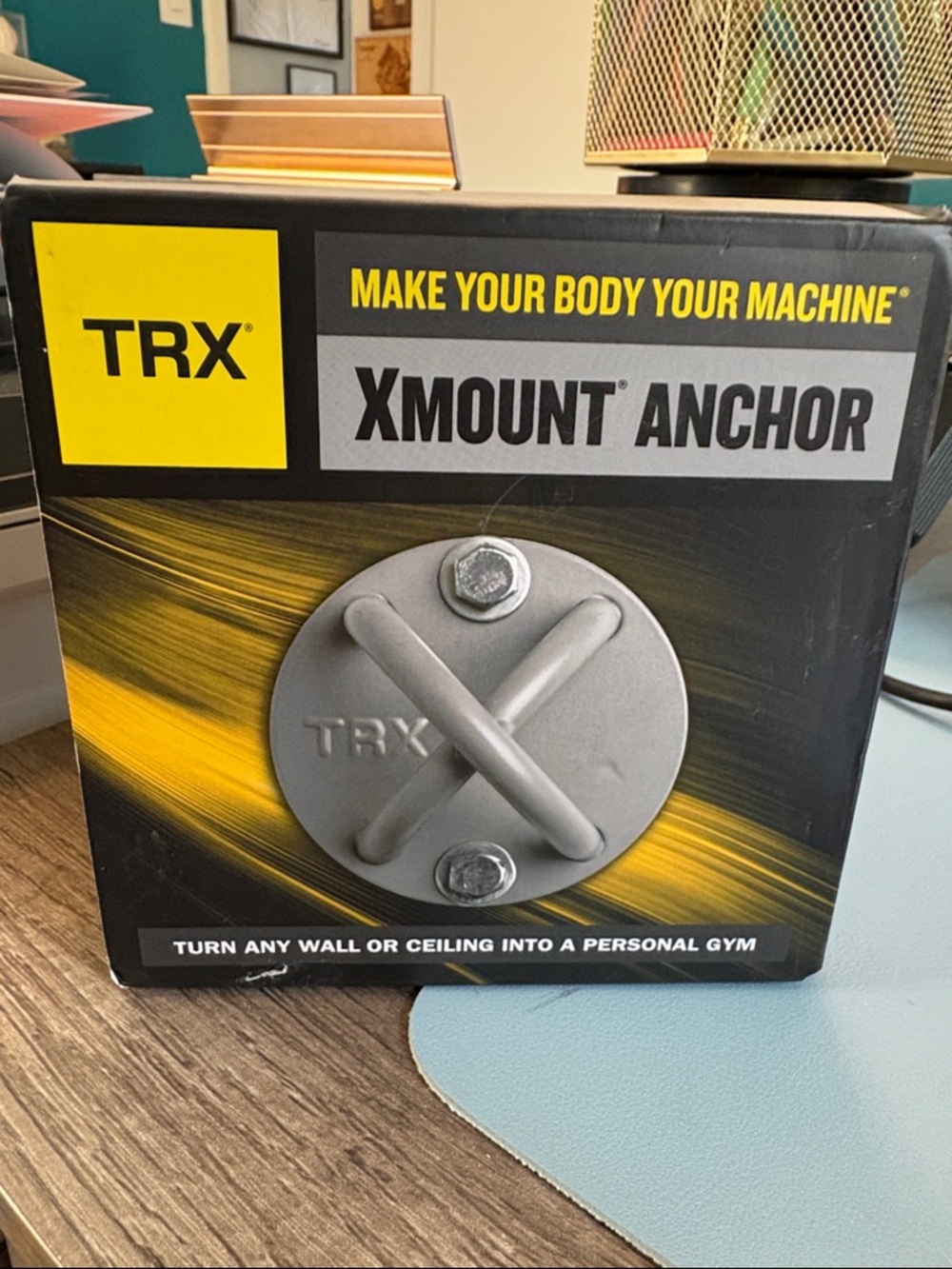 TRX XMount Anchor Wall/Ceiling Anchor - Black & Yellow Packaging